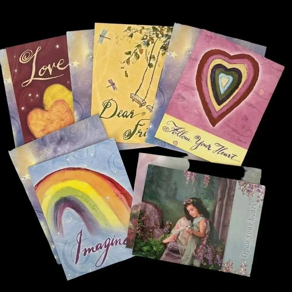 NOS Variety SIX PACK Leanin' Tree Unused Vintage Notecards Love Friend Inspiring